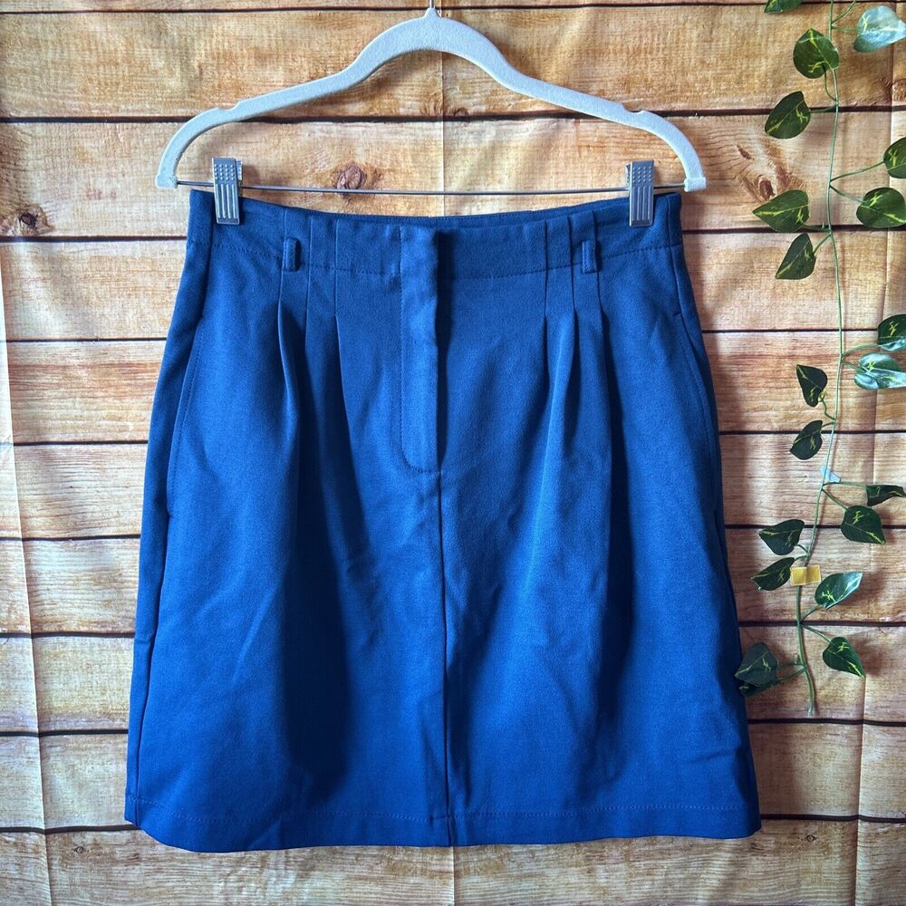 Theory Deep Sea Debra Fit And Flare Mini Skirt Size 10 NWT